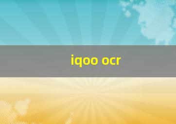 iqoo ocr